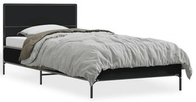 Giroletto Nero 75x190 Cm İn Legno Multistrato E Metallo /