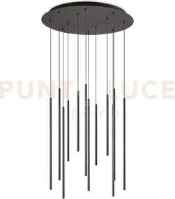 Look drop led smd sospensione 19w on-off 1750 lm 2700 k nera d.50cm