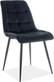 Sedia Chic velluto nero opaco99