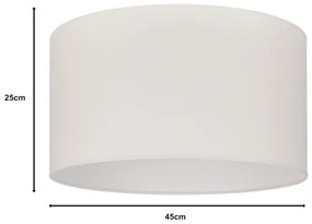 Duolla - Paralume universale ROLLER E27 diametro 45 cm color crema