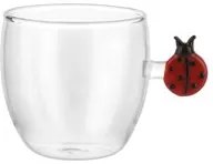 Tazzina in vetro borosilicato 120 ml coccinella