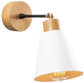 Lampada da parete bianca/di colore naturale Manavgat – Opviq lights