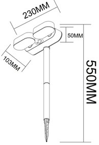 Globo 36509 - Lampada solare LED con sensore LED/7,2W/3V IP44