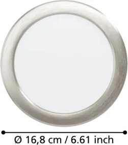 Eglo 901406 - Plafoniera LED da incasso FUEVA LED/10,5W/230V Ø 16,8 cm cromo
