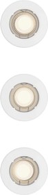 Philips - Set da 3 faretti da incasso PERIDOT 1xGU10/7W/230V bianco