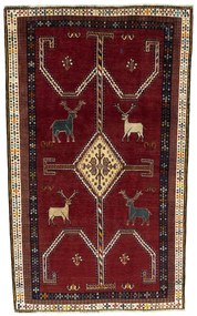 Shiraz Tappeto 130x220 Rosso (Iran) Annodato A Mano