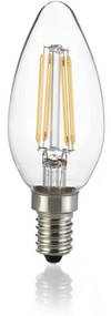 10 Lampadine Led Oliva E14 4 Watt 4000K 450 Lm Trasparente