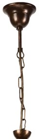 Lampadario a sospensione con catena RETRO 2xE27/60W/230V rame/patina
