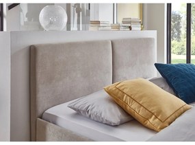 Letto matrimoniale imbottito beige con rete inclusa 180x200 cm Piano – Meise Möbel