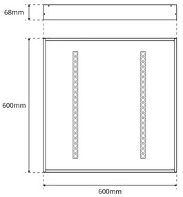 Plafoniera LED 60x60 28W 36W 42W CCT CRI92 UGR13 con driver Philips Colore Bianco Variabile CCT