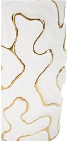 Vaso bianco/dorato in ceramica (altezza totale 25 cm) Adore – Mauro Ferretti