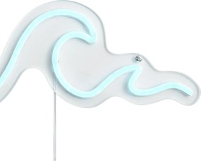 Lampada da parete al neon blu con LED - Wave