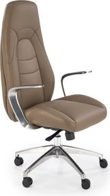 Sedia da ufficio Darwin in ecopelle cappuccino - H126 cm