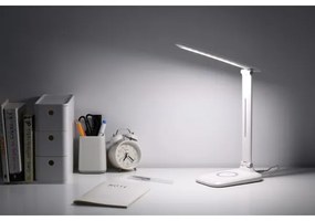 Immax 09107L - Lampada da tavolo LED dimmerabile con ricarica wireless QI LUMI LED/7W/230V bianco