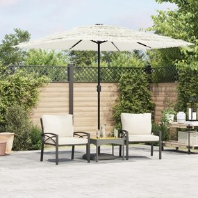Ombrellone Giardino Con Palo İn Acciaio Bianco 248x248x248 Cm /