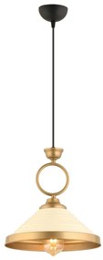 Lampadario a sospensione MONZA 1xE27/40W/230V Ø 30 cm crema/bronzo