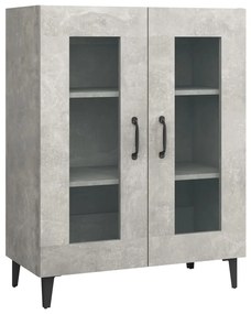 Credenza grigio cemento 69,5x34x90 cm in legno multistrato