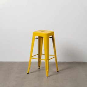 Set di sedie da bar gialla in metallo 2 pz (altezza della seduta 76,5 cm) – Ixia
