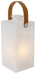 Lampada da tavolo moderna bianca effetto fiamma ricaricabile IP44 - Stard