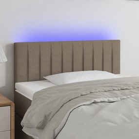 Testiera A Led Tortora 80x5x78/88 Cm İn Tessuto /