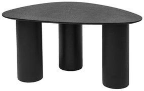 Tavolini da salotto estraibili design in legno nero (set di 2) FOLEEN