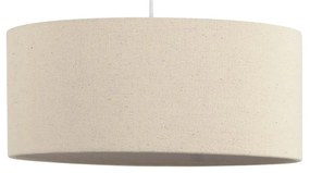 Kave Home - Plafoniera Nazli grande in lino con finitura beige Ã˜ 50 cm