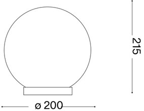 Ideal Lux - Lampada da tavolo CARTA 1xE27/25W/230V diametro 20 cm bianco