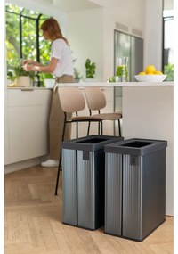 Cestino per la spazzatura grigio in plastica riciclata 54 l Verto Recycle - Curver