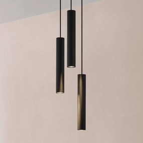 Lampada a sospensione Lindby Joffrey, Ø 24 cm, nero, a 3 luci, GU10