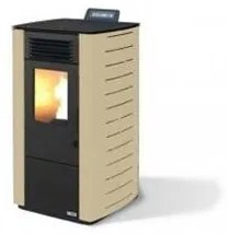 Stufa a pellet ad aria 10.1 kW con ventilazione frontale King 118 sabbia