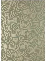 Tapete Tourbillon von Farrow & Ball - Green/ Gilver