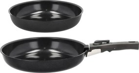 Set di padelle con manico rimovibile in alluminio con superficie antiaderente 2 pz ø 28 cm – Holm