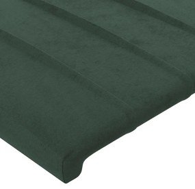 Testiera verde scuro 100x5x78/88 cm in velluto