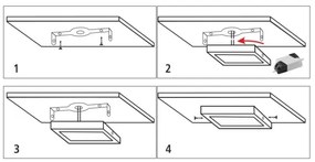 Plafoniera LED LED/12W/230V 2700K 16,3x16,3 cm bianco