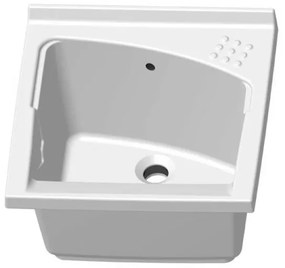 Lavatoio in ceramica 61x61 cm ad incasso per mobile modello Revine
