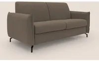 Divano Letto 3 Posti 215x95x96 cm in Tessuto Marrone