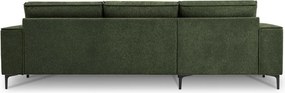 Divano angolare verde (con penisola a sinistra/con chaise lounge) con rivestimento in ciniglia Copenhagen – Scandic