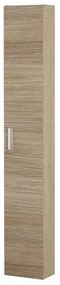 Pensile bagno sospeso 150 H rovere tropea con maniglia cromata Martha