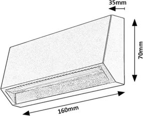 Rabalux 77109 - Applique a LED da esterno IBAR LED/3W/230V IP54