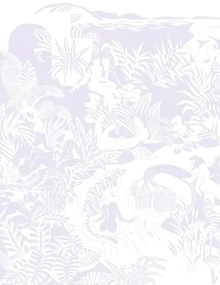 Isidore Leroy Carta da parati panoramica Eternelles Lilas - Panel A