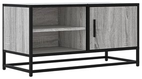 Mobile tv grigio sonoma 80x34,5x40 cm legno multistrato metallo