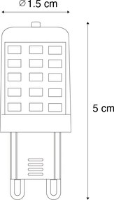 Set di 5 lampadine LED G9 dimmerabili 3,2W 250lm 2200K