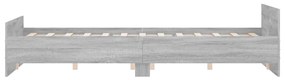 Giroletto con testiera e pediera grigio sonoma 160x200 cm