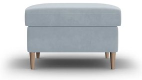 Poggiapiedi azzurro con rivestimento in velluto Kyoto – Cosmopolitan Design