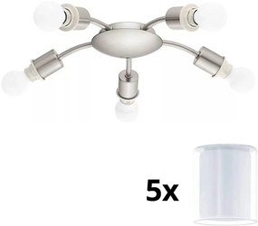 Eglo - Plafoniera LED MY CHOICE 5xE14/4W/230V  cromo/bianco