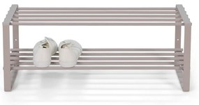 Scarpiera in metallo grigio-beige Rex - Spinder Design