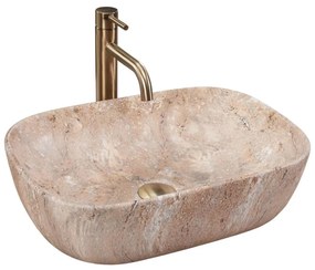 REA-U3323 - Lavabo da appoggio BELINDA 33,5x46,5 cm in ceramica/effetto pietra