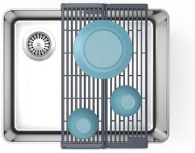 Scolapiatti a griglia per lavello regolabile grigio in plastica 43x13 cm Platform – Joseph Joseph