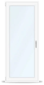 Portafinestra in legno Rustico IV 68, pino, bianco, 1 anta ribalta sinistra, 635x1760 mm, configura individualmente