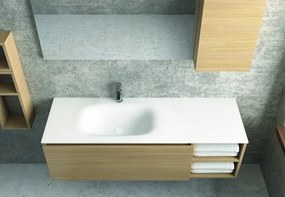Mobile bagno 135 cm con lavabo incasso e vano a giorno a destra SP-135ED - KAMALU